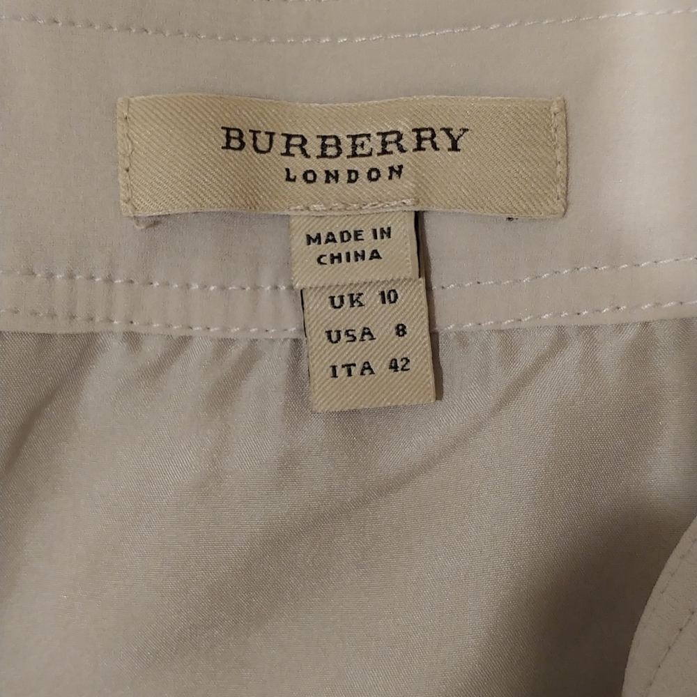 BURBERRY LONDON TAN SILK SKIRT 8 - Picture 3 of 7